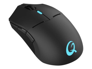 QPAD DX-900 - Maus - rechts- und linkshändig - optisch - 8 Tasten - kabellos, kabelgebunden - 2.4 GHz - kabelloser Empfänger (USB)