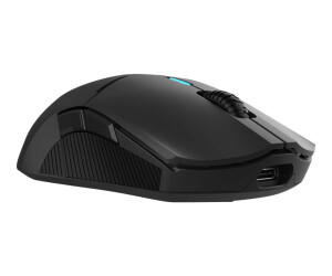 QPAD DX-900 - Maus - rechts- und linkshändig - optisch - 8 Tasten - kabellos, kabelgebunden - 2.4 GHz - kabelloser Empfänger (USB)