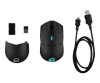QPAD DX-900 - Maus - rechts- und linkshändig - optisch - 8 Tasten - kabellos, kabelgebunden - 2.4 GHz - kabelloser Empfänger (USB)