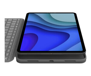 Logitech Folio Touch - Tastatur und Foliohülle - mit Trackpad - hinterleuchtet - Apple Smart connector - QWERTY - Pan-Nordic - Graphite - für Apple 11-inch iPad Pro (1. Generation, 2. Generation)