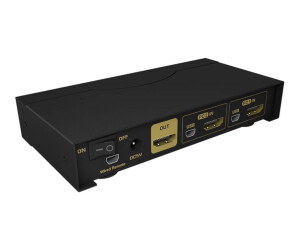 ICY BOX IB-KVM8801-HU2 - KVM-/Audio-Switch - 2 x KVM/Audio