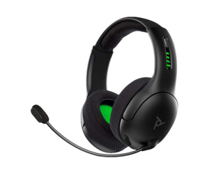 PDP LVL50 - headphones - boom - headband - gaming - green - gray - binaural