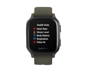 Garmin Venu Sq Music Edition - Moss - Sportuhr mit Band - Silikon - Moosgrün - Handgelenkgröße: 125-190 mm - Anzeige 3.31 cm (1.3")