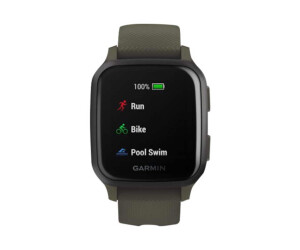 Garmin Venu Sq Music Edition - Moss - Sportuhr mit Band - Silikon - Moosgrün - Handgelenkgröße: 125-190 mm - Anzeige 3.31 cm (1.3")