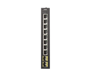 D-Link DIS 100G-10S - Switch - unmanaged - 8 x 10/100/1000 + 2 x 100/1000 SFP