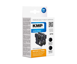 KMP B77D - 2er-Pack - 9.1 ml - Schwarz - kompatibel