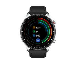 Amazfit GTR 2 - Classic - intelligente Uhr mit Riemen - Leder - Obsidian Black - Anzeige 3.5 cm (1.39")
