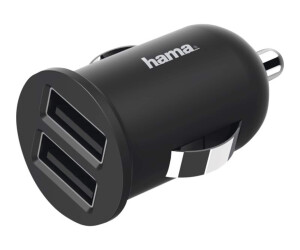 Hama Car Charger - car power supply - 12 watts - 2.4 a -...