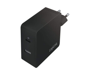 Logilink USB -C 2 -Port Wall Charger - power supply - 65...