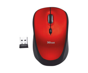 Trust Wireless Mouse Yvi - Maus - optisch - kabellos - 2.4 GHz - kabelloser Empfänger (USB)