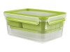 Emsa Lunchbox Clip & GO XL 2.3l - bread box - adult - green - transparent - single -colored - rectangular - Germany
