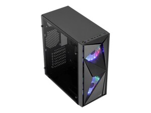 AEROCOOL ADVANCED TECHNOLOGIES AeroCool Glider - Tempered Glass Edition - Tower - ATX - Seitenteil mit Fenster (gehärtetes Glas)