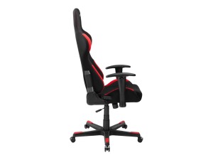 DXRACER F-series mesh fabric turnstile nylon black and red