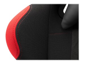 DXRACER F-series mesh fabric turnstile nylon black and red