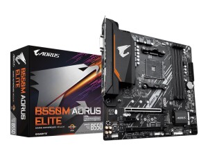 Gigabyte B550M AORUS ELITE - 1.0 - Motherboard - micro ATX - Socket AM4 - AMD B550 Chipsatz - USB 3.2 Gen 1 - Gigabit LAN - Onboard-Grafik (CPU erforderlich)