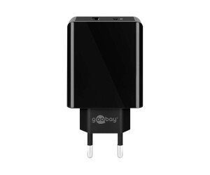 Wentronic goobay - Netzteil - 25 Watt - PD, QC 3.0 - 2 Ausgabeanschlussstellen (USB, USB-C)