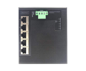 Digitus Industrial 5-Port Gigabit Switch, Flat, Unmanaged