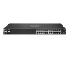 HPE Aruba 6100 24G Class4 PoE 4SFP+ - Switch - managed - 24 x 10/100/1000 + 4 x 1 Gigabit / 10 Gigabit SFP+ - Seite-zu-Seite-Luftstrom - an Rack montierbar - PoE+ (370 W)