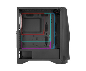 AEROCOOL ADVANCED TECHNOLOGIES AeroCool Visor - Mid tower - E-ATX - Seitenteil mit Fenster (gehärtetes Glas)