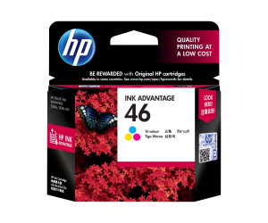 HP 46 - 14 ml - color (cyan, magenta, yellow) - original