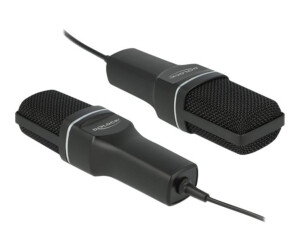 Delock USB Condenser Microphone Set for Podcasting,...