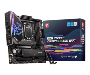 MSI MPG Z590M GAMING EDGE WIFI - Motherboard - micro ATX - LGA1200-Sockel - Z590 Chipsatz - USB-C Gen2, USB 3.2 Gen 1, USB 3.2 Gen 2, USB-C Gen 2x2 - 2.5 Gigabit LAN, Wi-Fi, Bluetooth - Onboard-Grafik (CPU erforderlich)