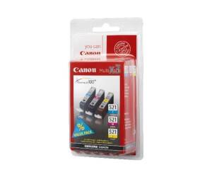 Canon CLI-521 Multipack - Gelb, Cyan, Magenta