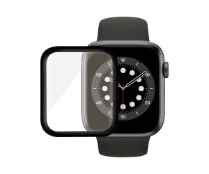 Panzer glass original - screen protection for smartwatch - glass - frame color black - for Apple Watch (42 mm, 44 mm)