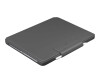 Logitech Slim Folio Pro - keyboard and folio hop - backlit - wireless - Bluetooth Le - Qwertz - Switzerland - for Apple 11 -inch iPad Pro (1st generation, 2nd generation)