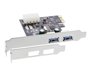 InLine USB-Adapter - PCIe x1 - USB 3.0 x 2