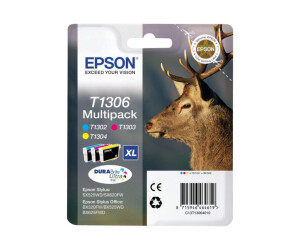 Epson T1306 Multipack - 10.1 ml - Gelb, Cyan, Magenta