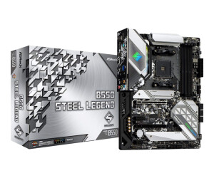 ASROCK B550 Steel Legend - Motherboard - ATX - Socket AM4 - AMD B550 Chipset - USB -C Gen1, USB 3.2 Gen 1, USB 3.2 Gen 2 - 2.5 Gigabit LAN - ONboard graphic (CPU required)