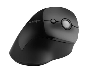 Kensington Pro Fit Ergo Vertical Wireless Mouse - Vertical Mouse - ergonomic - for right -handed - 6 keys - wireless - 2.4 GHz - Wireless recipient (USB)