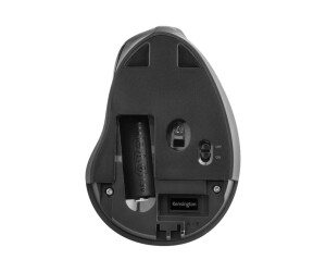 Kensington Pro Fit Ergo Vertical Wireless Mouse - Vertical Mouse - ergonomic - for right -handed - 6 keys - wireless - 2.4 GHz - Wireless recipient (USB)