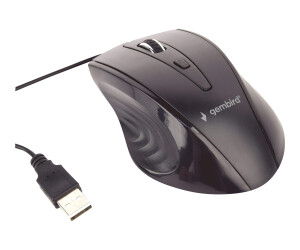 Gembird Maus Opt USB Black - Mouse - 1,200 dpi