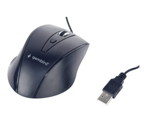 Gembird Maus Opt USB Black - Mouse - 1,200 dpi