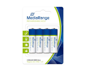 Mediarange battery 4 x AA -Type - NIMH - (rechargeable)