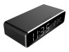 GEMBIRD DAC -WPC -01 - Digital alarm clock - rectangle - black - aluminum - 12/24 h - iPhone X/XS/XR - iPhone 8 - Galaxy S8/S7/S6