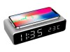 GEMBIRD DAC -WPC -01 -S - Digital alarm clock - rectangle - silver - iPhone X/XS/XR - iPhone 8 - Galaxy S8/S7/S6 - LCD