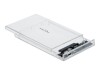 Delock External Enclosure for 2.5" SATA HDD / SSD with USB Type-C - Speichergehäuse - 2.5" (6.4 cm)