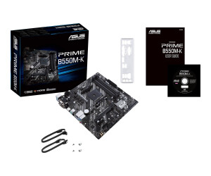 ASUS PRIME B550M-K - Motherboard - micro ATX - Socket AM4 - AMD B550 Chipsatz - USB 3.2 Gen 1, USB 3.2 Gen 2 - Gigabit LAN - Onboard-Grafik (CPU erforderlich)