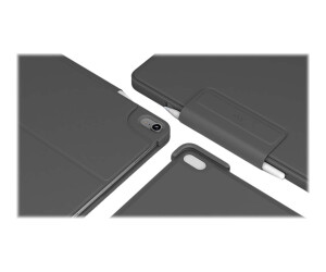 Logitech Slim Folio Pro - Tastatur und Foliohülle - hintergrundbeleuchtet - kabellos - Bluetooth LE - QWERTY - GB - für Apple 12.9-inch iPad Pro (3. Generation, 4. Generation)