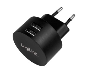 LogiLink 2-Port USB Wall Charger - Netzteil - 10.5 Watt -...
