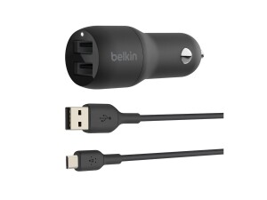 Belkin BoostCharge Dual Charger - Auto-Netzteil - 24 Watt...