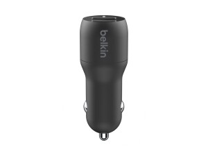Belkin BoostCharge Dual Charger - Auto-Netzteil - 24 Watt - 4.8 A - 2 Ausgabeanschlussstellen (USB)