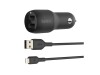 Belkin BoostCharge Dual Charger - Auto-Netzteil - 24 Watt - 4.8 A - 2 Ausgabeanschlussstellen (USB)