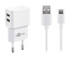 Wentronic goobay USB-C charger set - Netzteil - 12 Watt - 2.4 A - 2 Ausgabeanschlussstellen (USB)