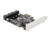 Delock PCI Express Card to 2 x Internal USB 3.0 PIN HEADER - USB adapter - PCIe 2.0 - USB 3.0 (internal)