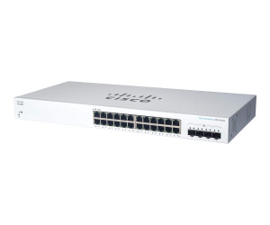 Cisco Business 220 Series CBS220-24T -4X - Smart - Smart - 24 x 10/100/1000 + 4 x 10 Gigabit SFP + (Uplink)