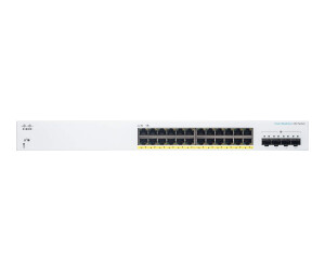 Cisco Business 220 Series CBS220-24FP-4X - Switch - Smart - 24 x 10/100/1000 (PoE+)